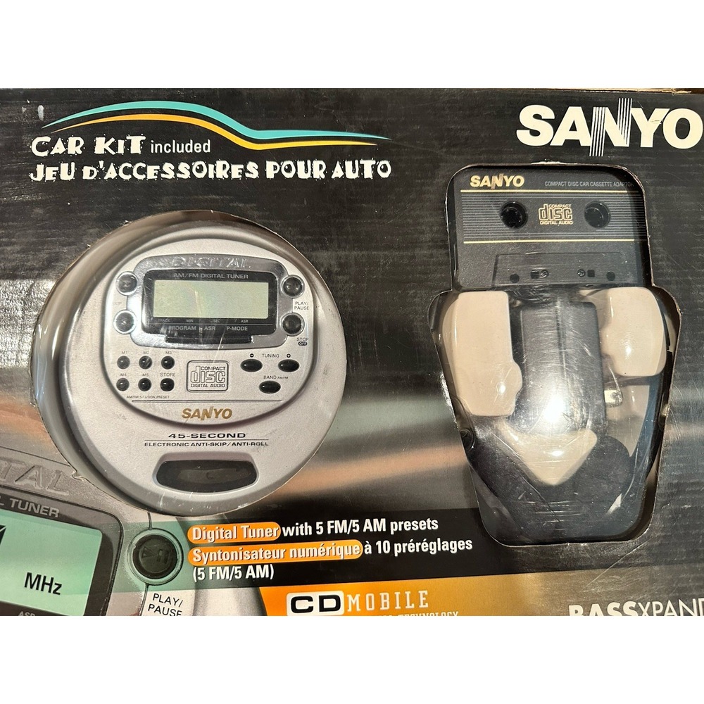 VNTG Sanyo Car Kit Cd Player‎ CDP-437CRS WOTH MINI SPEAKERS Bassxpander - Picture 4 of 8